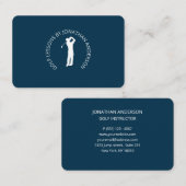 Golfspieler  Dunkelblau Business Visitekaartje (Voorkant / Achterkant)