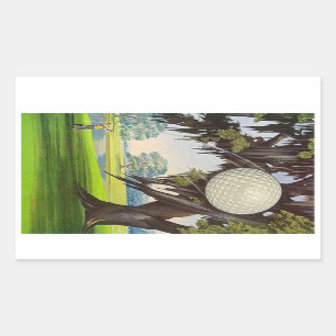  Golfsport Golf-toeristen reizen Rechthoekige Sticker