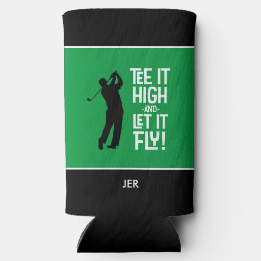 Golfsport Grappig T-shirt Quote Leuke Mannen Seltzer Blikjeskoeler (Achterkant)