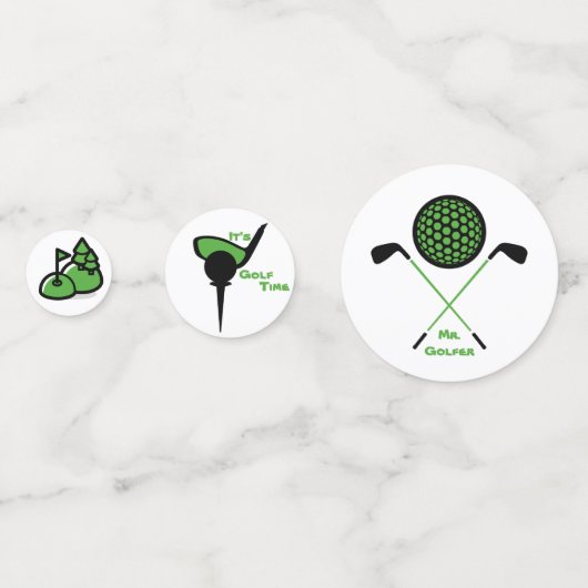 Golfsporttafel Confetti (Voorkanten)