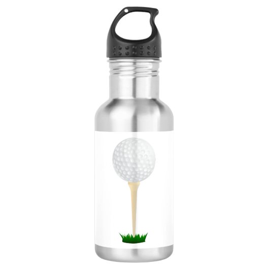 Golfstalen waterfles (Voorkant)