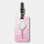 Golfsteun | Roze Bagagelabel (Voorkant verticaal)