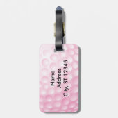 Golfsteun | Roze Bagagelabel (Achterkant verticaal)