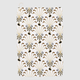Golfstokken | Goud + Zwart. Wit Golfhanddoek