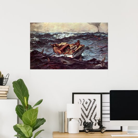 Golfstroom door Winslow Homer Poster (Thuiskantoor)