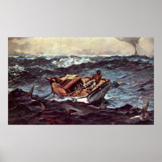 Golfstroom door Winslow Homer Poster