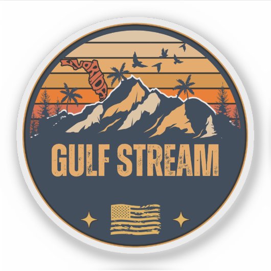 Golfstroom, Florida  Sticker (Voorkant)