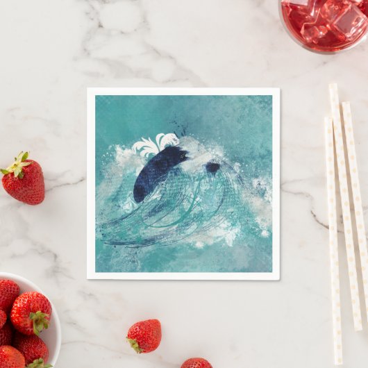 golfsublimatie | Nautisch getijdenwater blauw-groe Servet (Insitu)