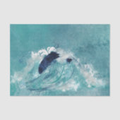 golfsublimatie | Nautisch getijdenwater blauw-groe Tissuepapier (Voorkant)