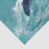golfsublimatie | Nautisch getijdenwater blauw-groe Tissuepapier (Detail)