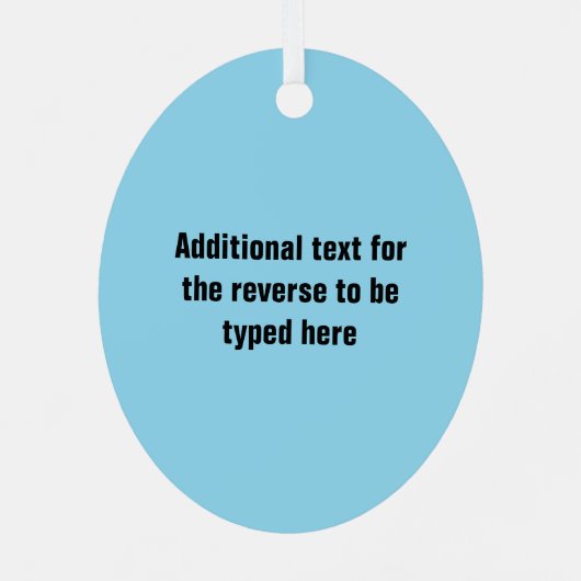 Golfswing - golfertekst om aan te passen op elke k metalen ornament (Achterkant)