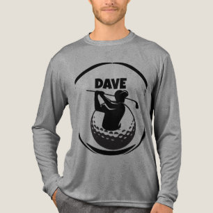 Golfswing van een man & golfbal Tri-Blend shirt