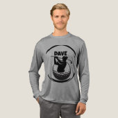 Golfswing van een man & golfbal Tri-Blend shirt (Voorkant)