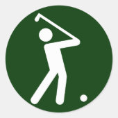 Golfsymbool Sticker (Voorkant)