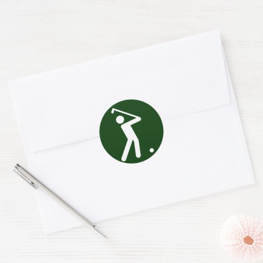 Golfsymbool Sticker (Envelop)
