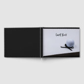 Golfsympathie condoleances bal en zwart lintje gastenboek (Volledig)