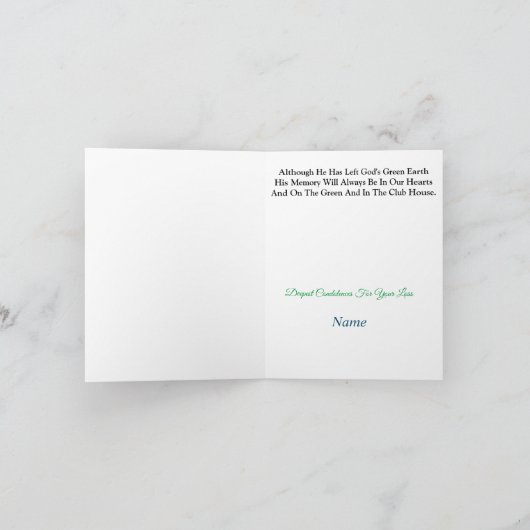 Golfsympathie Kaart Condoleance (Binnen)