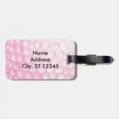 GolfT-shirt | Roze Bagagelabel (Achterkant horizontaal)