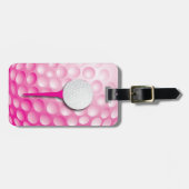 GolfT-shirt | Roze warme roze Bagagelabel (Voorkant horizontaal)