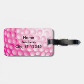 GolfT-shirt | Roze warme roze Bagagelabel (Achterkant horizontaal)