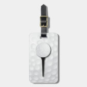 GolfT-shirt | Zwart Bagagelabel (Voorkant verticaal)