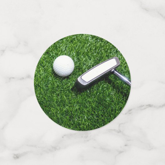 Golftafelconfetti ball en vlag van Amerika Confetti (Kleine voorkant)