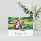 Golftas dank u kaart golfbaan waterverf (Staand voorkant)