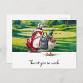 Golftas dank u kaart golfbaan waterverf (Voorkant / Achterkant)