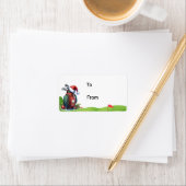 Golftas met Santa Hat voor Golfer Etiket (Insitu)