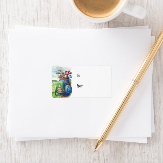 Golftas met Santa Hat voor Golfer Etiket (Insitu)