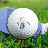 Golftas Monogram Gepersonaliseerd Modern Casual Golfballen