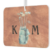 Golftas Monogram Gepersonaliseerde Moderne Golfer Luchtverfrisser (Links)