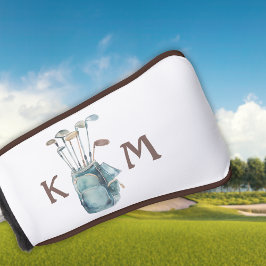 Golftas Monogram Personaliseer Moderne Casual Putt Golfheadcover