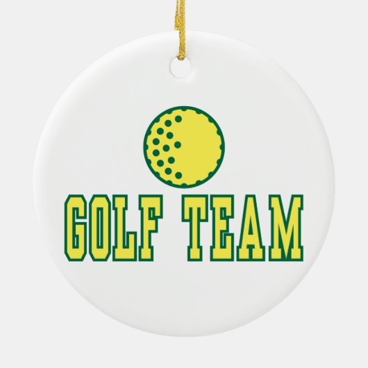 Golfteam logo Design Keramisch Ornament (Achterkant)
