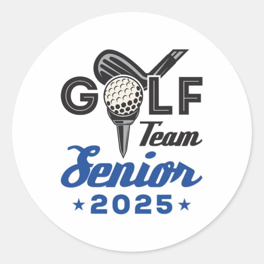 Golfteam Senior 2025 Afstuderen Night CL van 2025 Ronde Sticker (Voorkant)