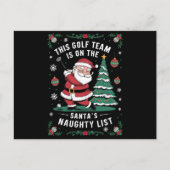 Golfteam staat op de stoute lijst van Sinterklaas  Feestdagenkaart (Voorkant)