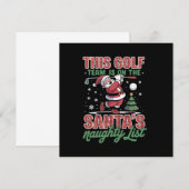 Golfteam staat op de stoute lijst van Sinterklaas Kaart (Voorkant / Achterkant)