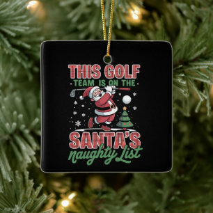 Golfteam staat op de stoute lijst van Sinterklaas  Keramisch Ornament