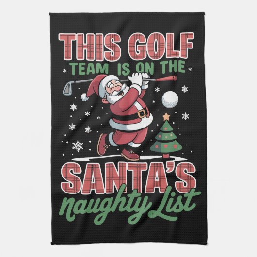 Golfteam staat op de stoute lijst van Sinterklaas Theedoek (Verticaal)