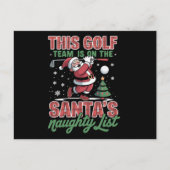 Golfteam staat op Santa's Naughty List Xmas Santa Feestdagenkaart (Voorkant)