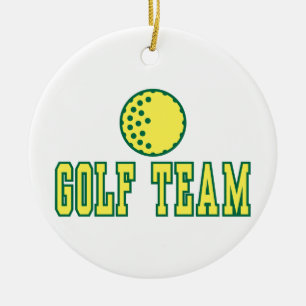 golfteamlogo ontwerp keramisch ornament