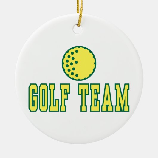 golfteamlogo ontwerp keramisch ornament (Voorkant)