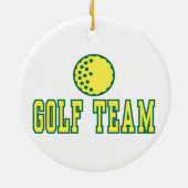 golfteamlogo ontwerp keramisch ornament (Achterkant)