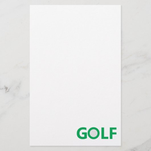 Golfteken Briefpapier (Voorkant)