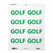 Golfteken Etiket (Full Sheet)