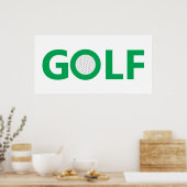 Golfteken Poster (Keuken)