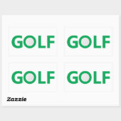 Golfteken Rechthoekige Sticker (Vel)