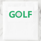 Golfteken Rechthoekige Sticker (Tas)