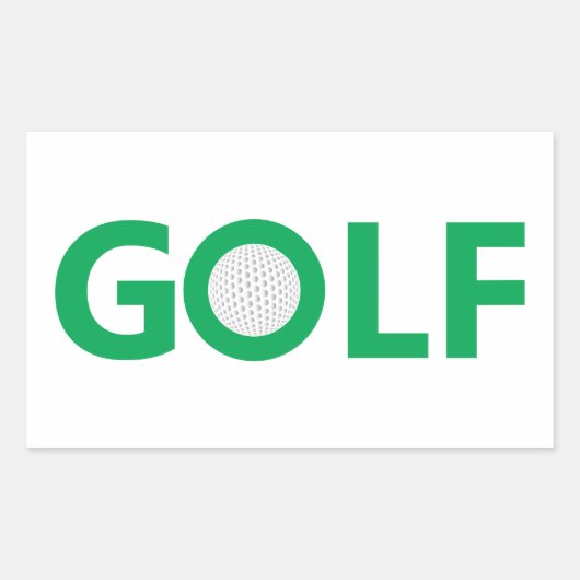 Golfteken Rechthoekige Sticker (Voorkant)