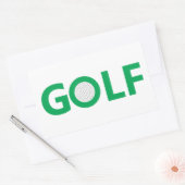 Golfteken Rechthoekige Sticker (Envelop)